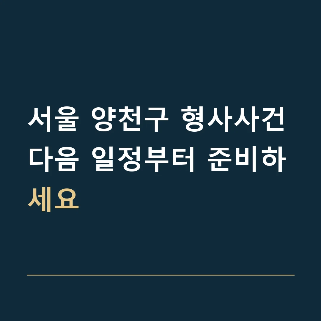 서울 양천구 형사사건 · 다음 일정부터 준비하세요