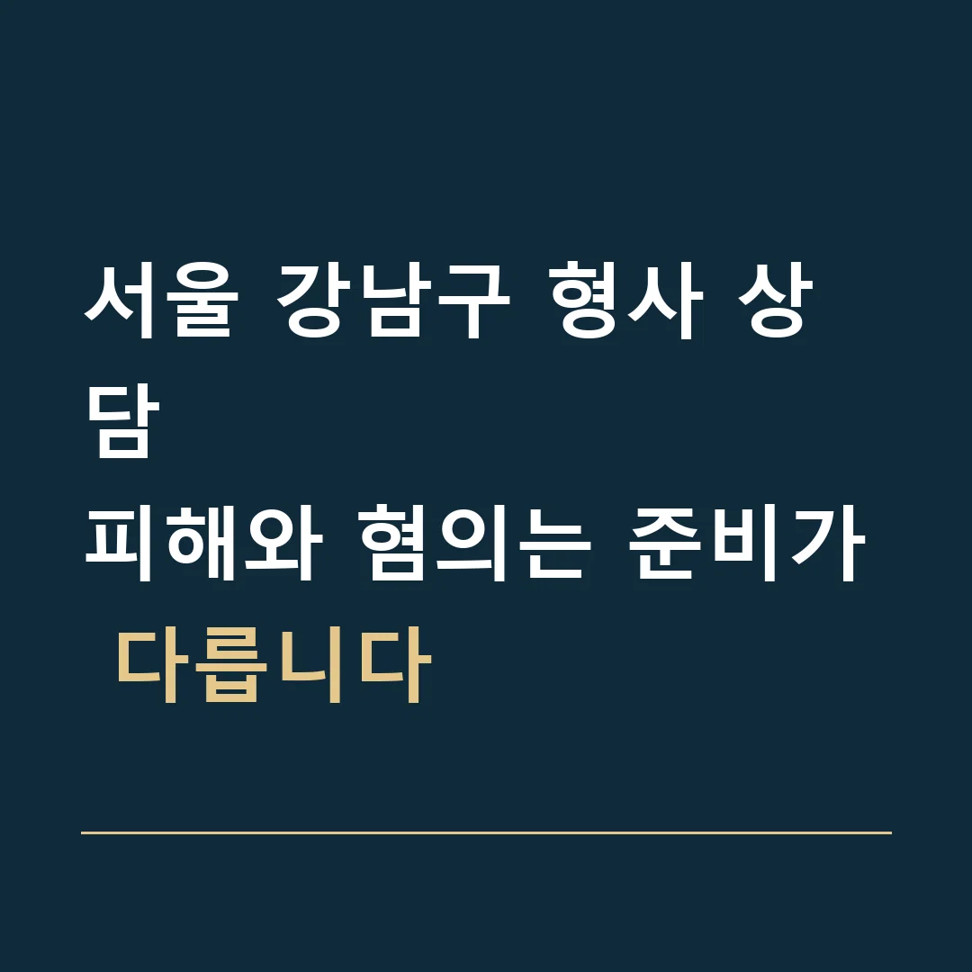 서울 강남구 형사 상담 · 피해와 혐의는 준비가 다릅니다