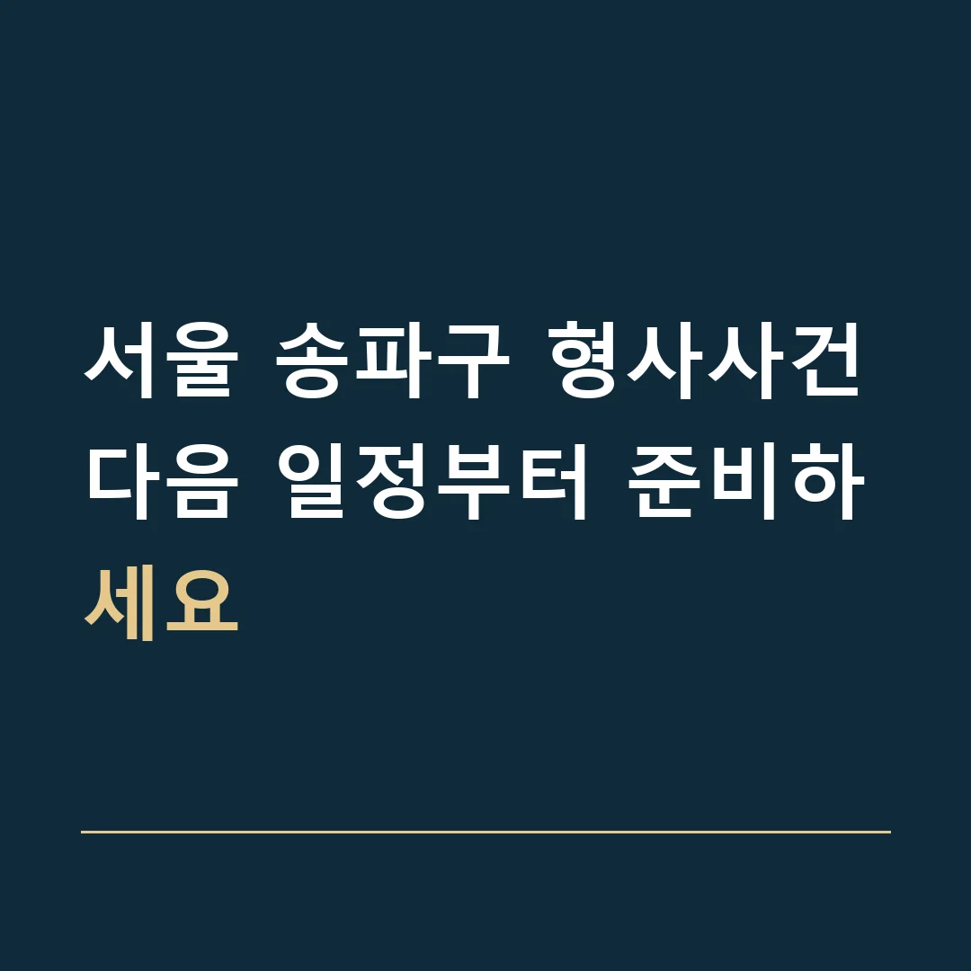 서울 송파구 형사사건 · 다음 일정부터 준비하세요