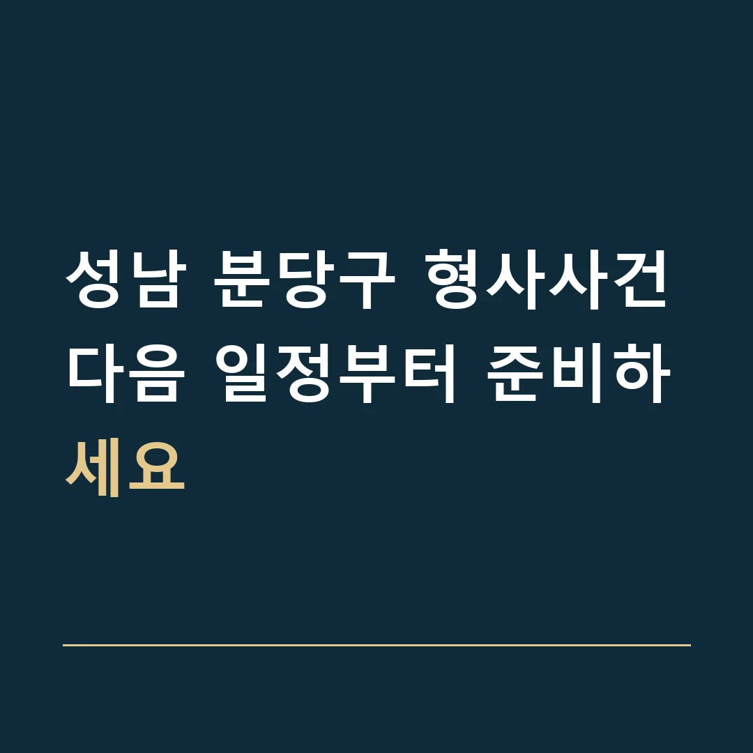 성남 분당구 형사사건 · 다음 일정부터 준비하세요