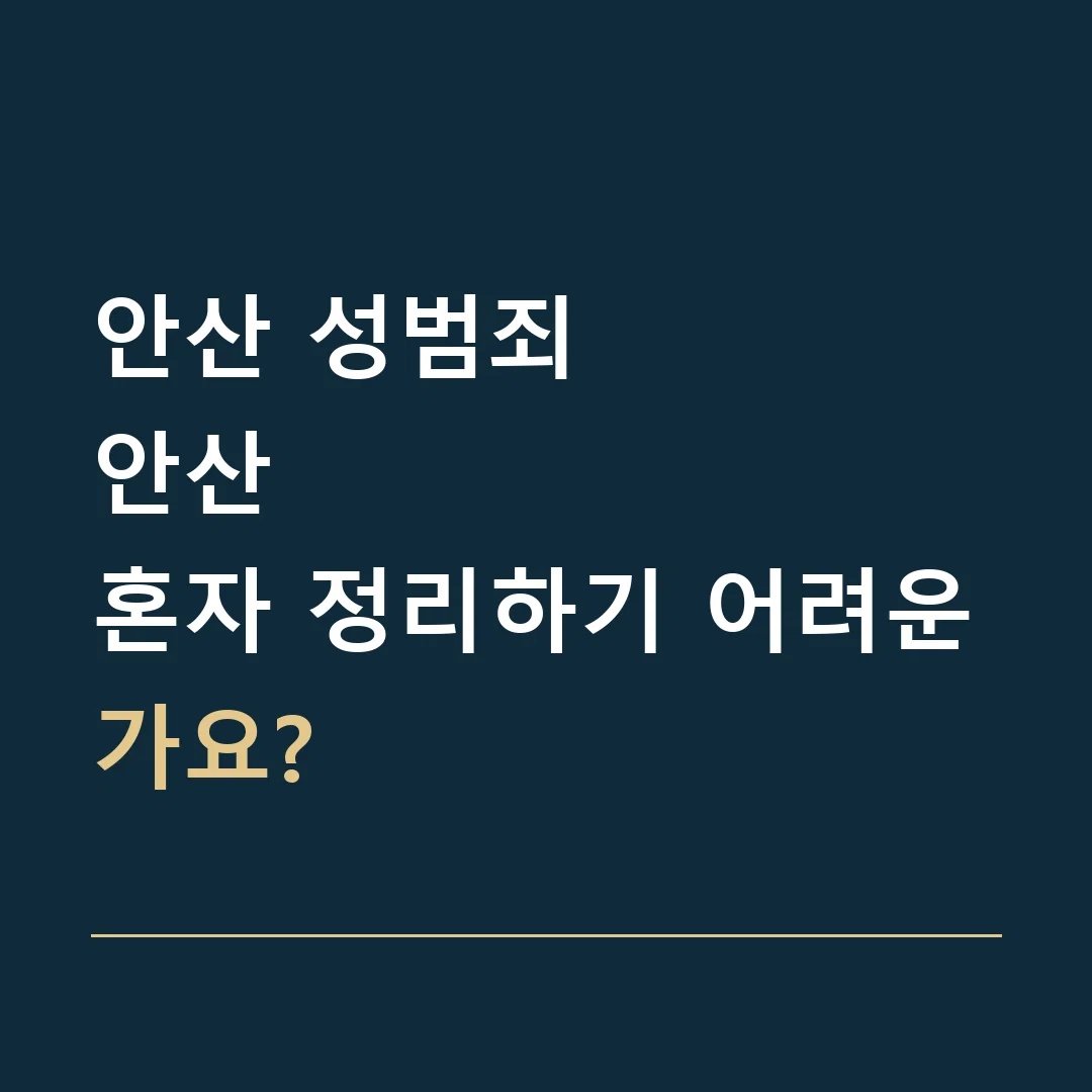안산 성범죄 · 안산
혼자 정리하기 어려운가요?