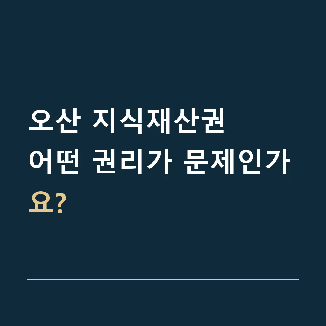 오산 지식재산권 · 어떤 권리가 문제인가요?