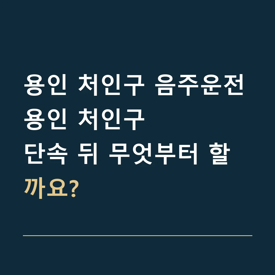 용인 처인구 음주운전 · 용인 처인구
단속 뒤 무엇부터 할까요?