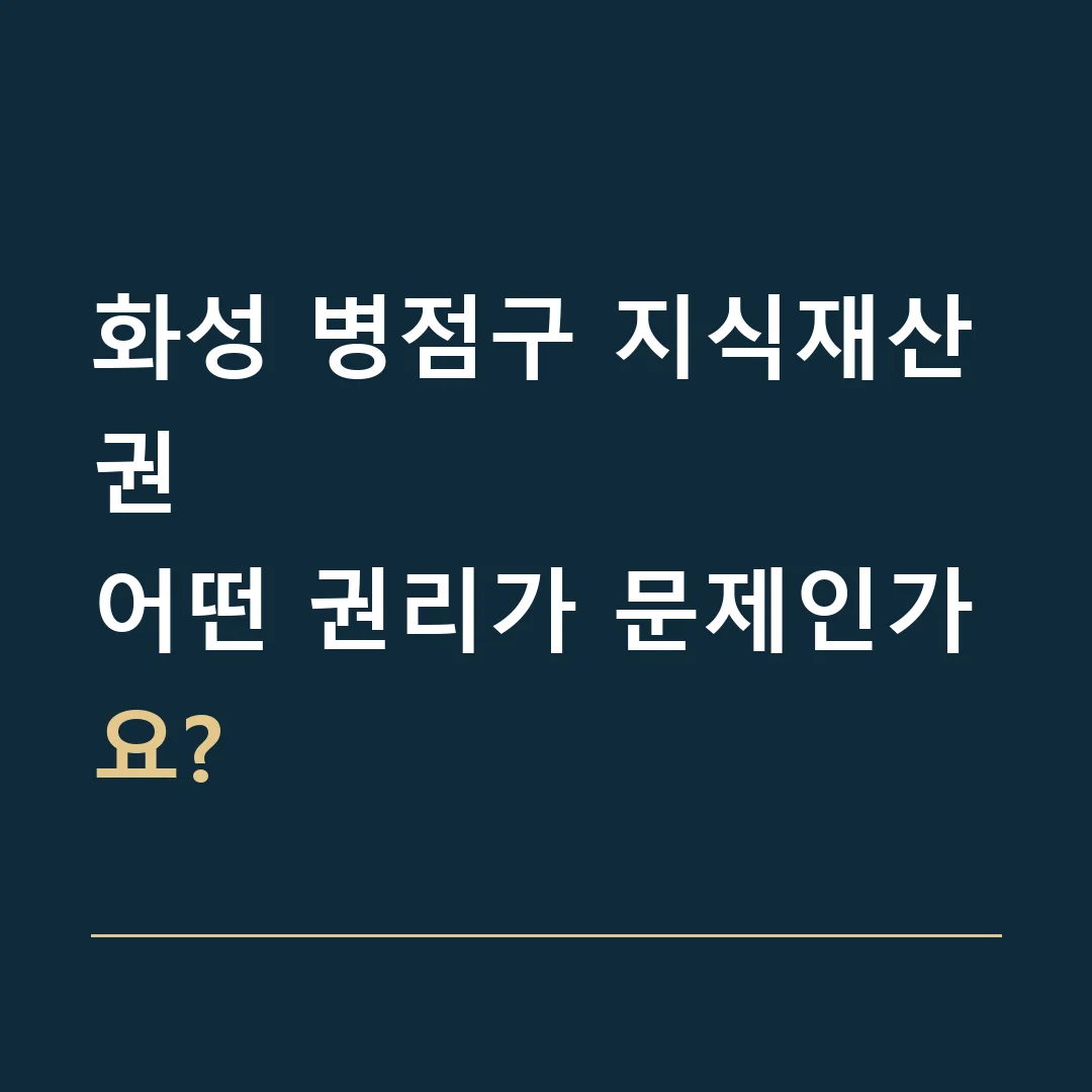 화성 병점구 지식재산권 · 어떤 권리가 문제인가요?