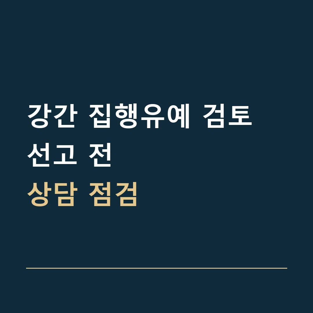 강간 집행유예 검토 · 선고 전
상담 점검