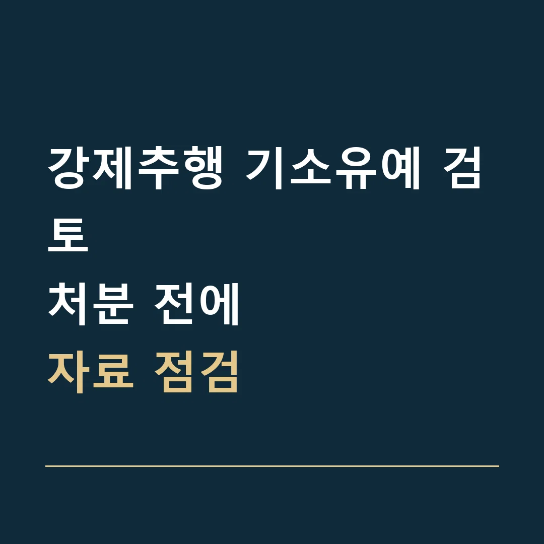 강제추행 기소유예 검토 · 처분 전에
자료 점검