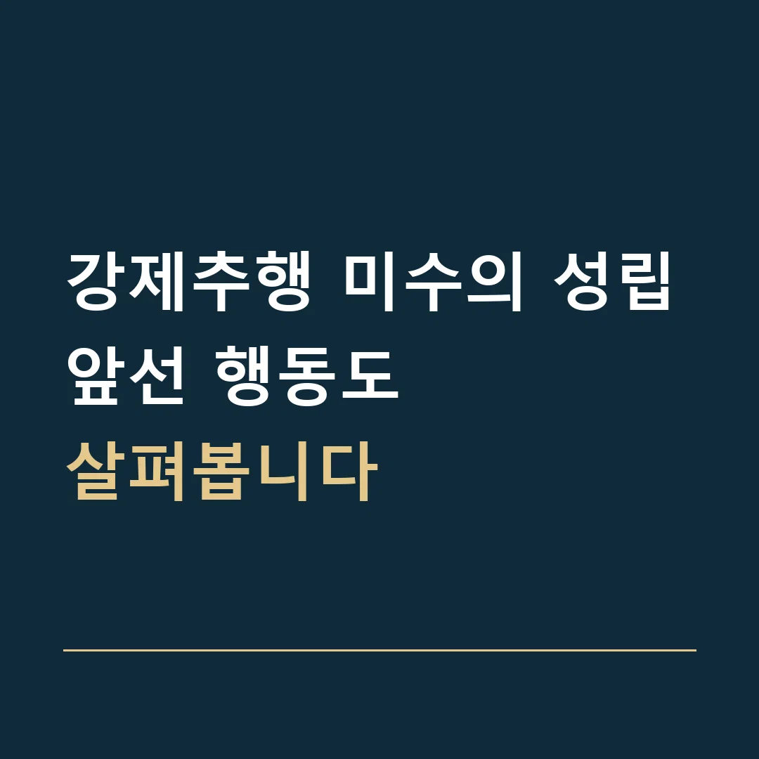 강제추행 미수의 성립 · 앞선 행동도
살펴봅니다