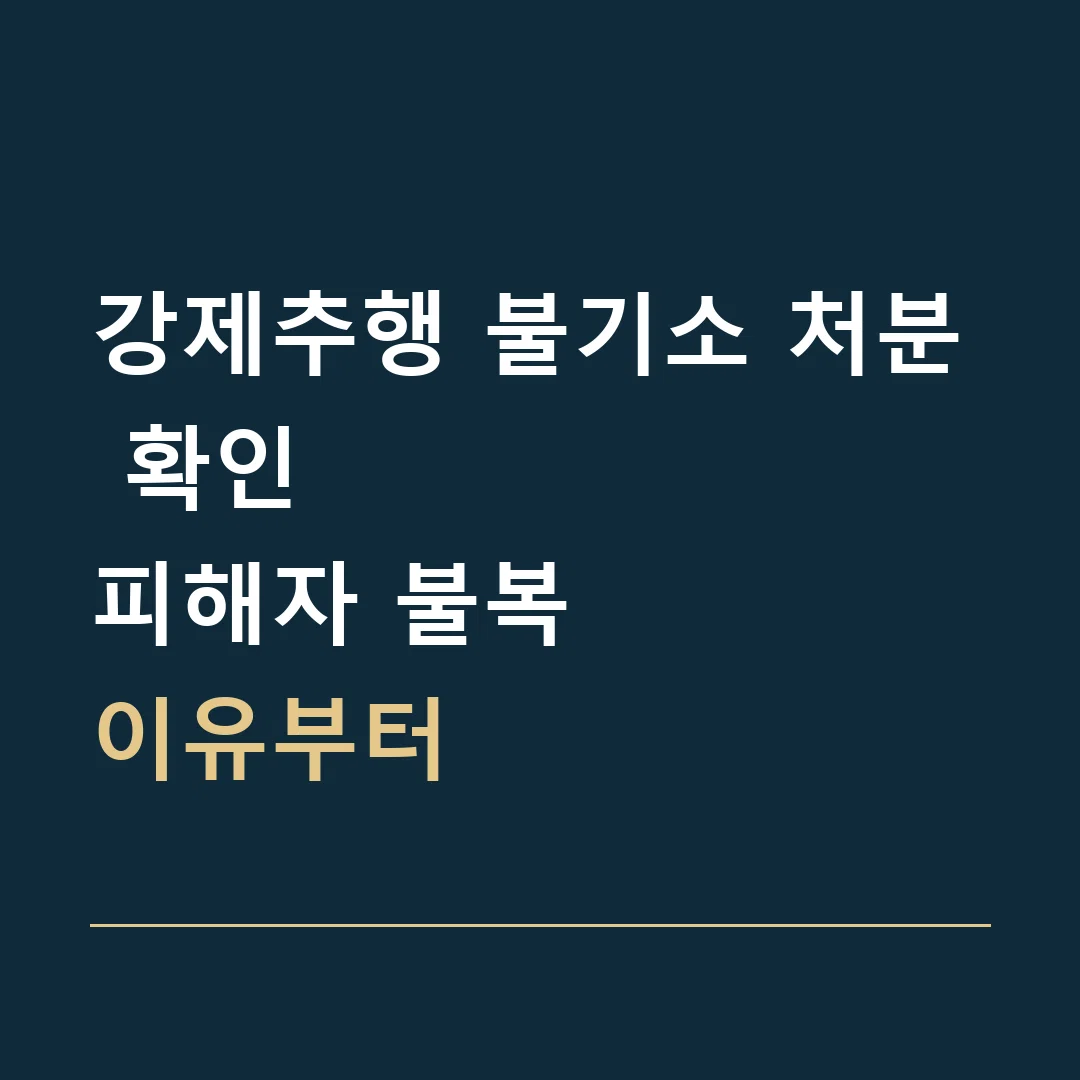 강제추행 불기소 처분 확인 · 피해자 불복
이유부터
