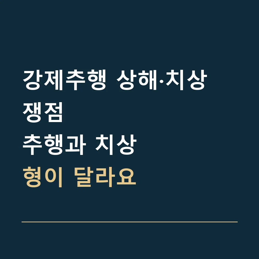 강제추행 상해·치상 쟁점 · 추행과 치상
형이 달라요