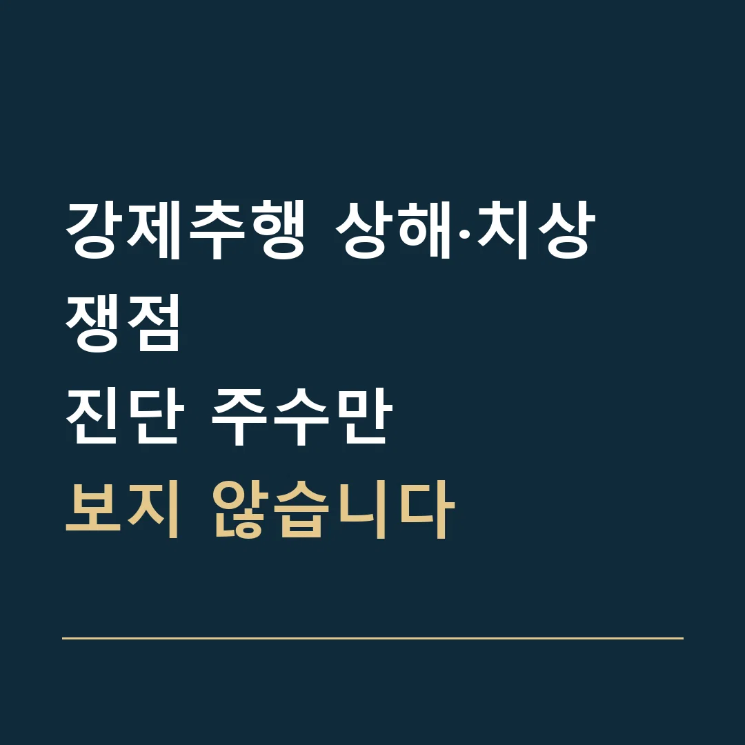 강제추행 상해·치상 쟁점 · 진단 주수만
보지 않습니다