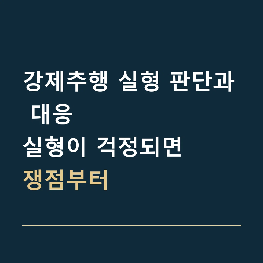 강제추행 실형 판단과 대응 · 실형이 걱정되면
쟁점부터
