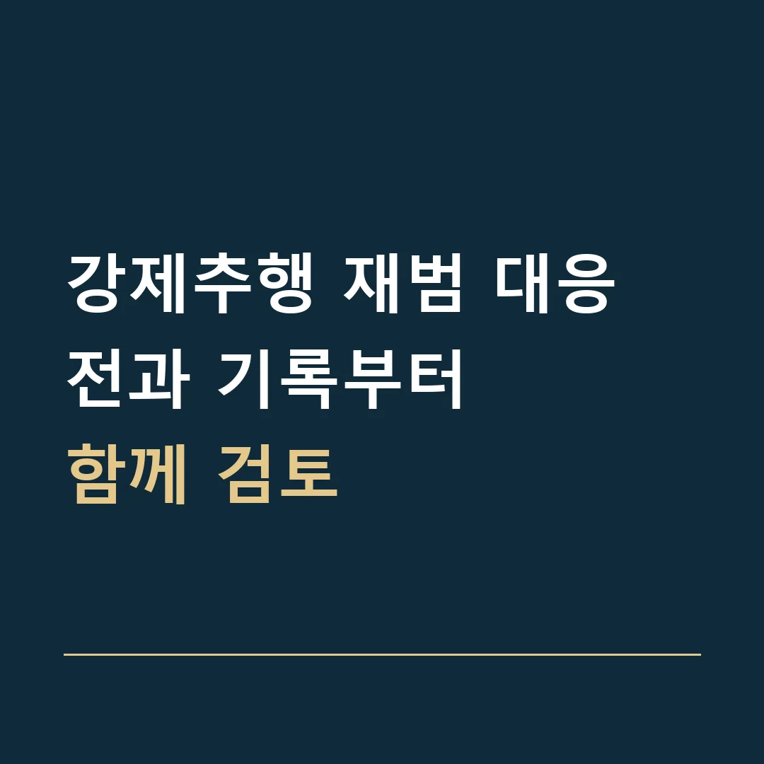 강제추행 재범 대응 · 전과 기록부터
함께 검토
