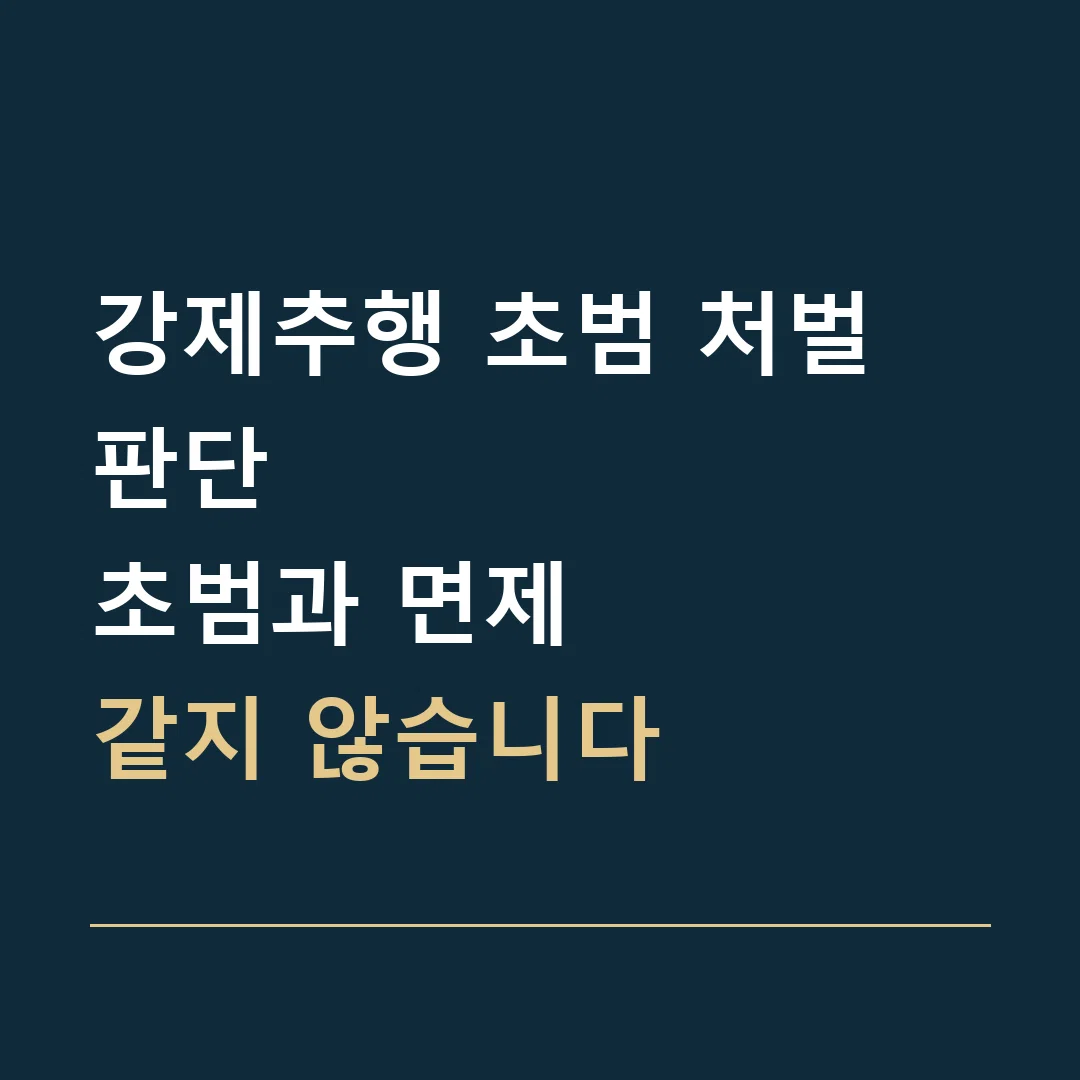 강제추행 초범 처벌 판단 · 초범과 면제
같지 않습니다