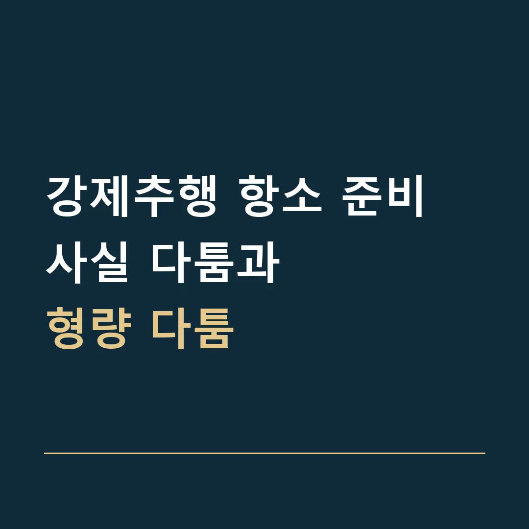 강제추행 항소 준비 · 사실 다툼과
형량 다툼