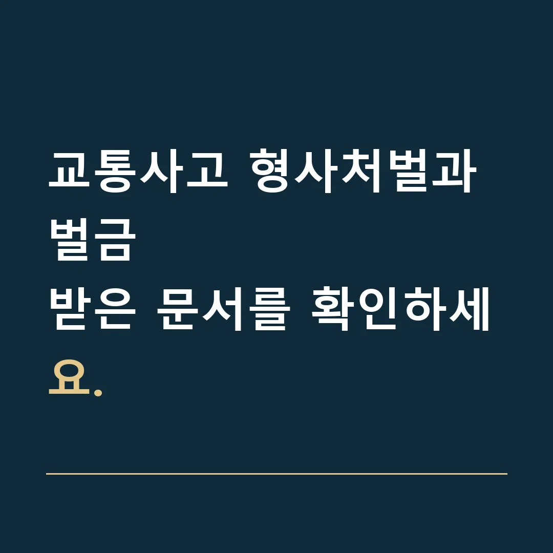 교통사고 형사처벌과 벌금 · 받은 문서를 확인하세요.
