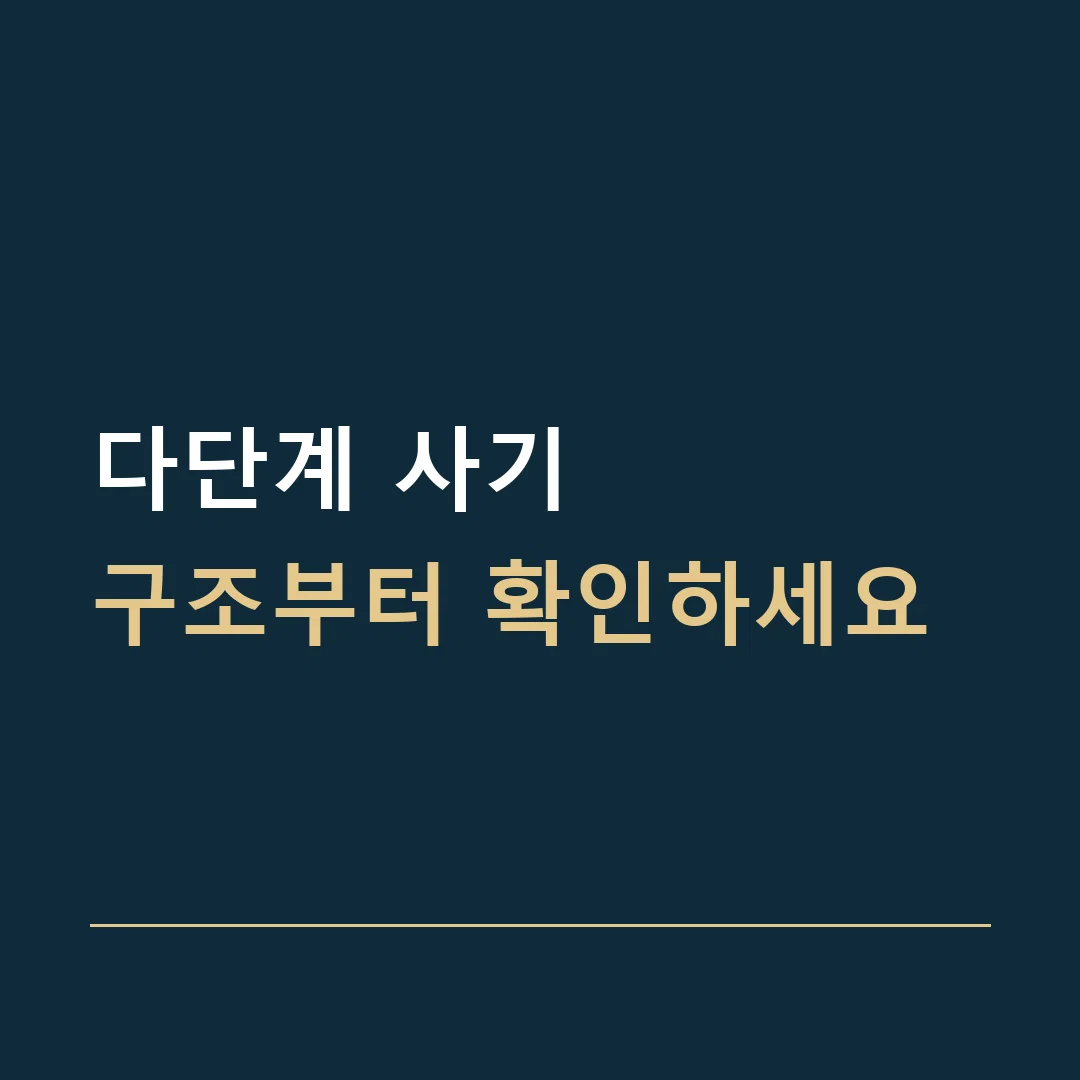 다단계 사기 · 구조부터 확인하세요