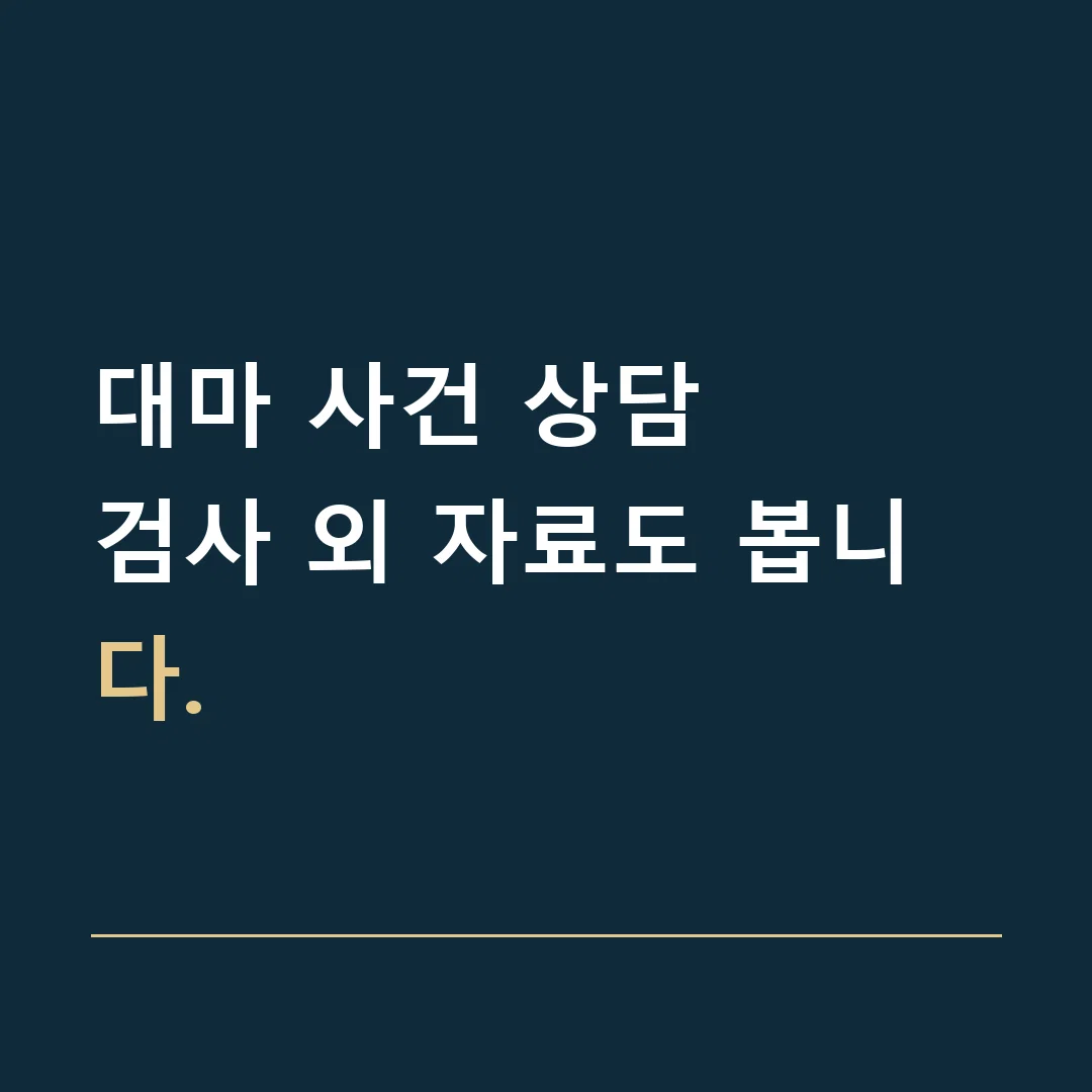 대마 사건 상담 · 검사 외 자료도 봅니다.
