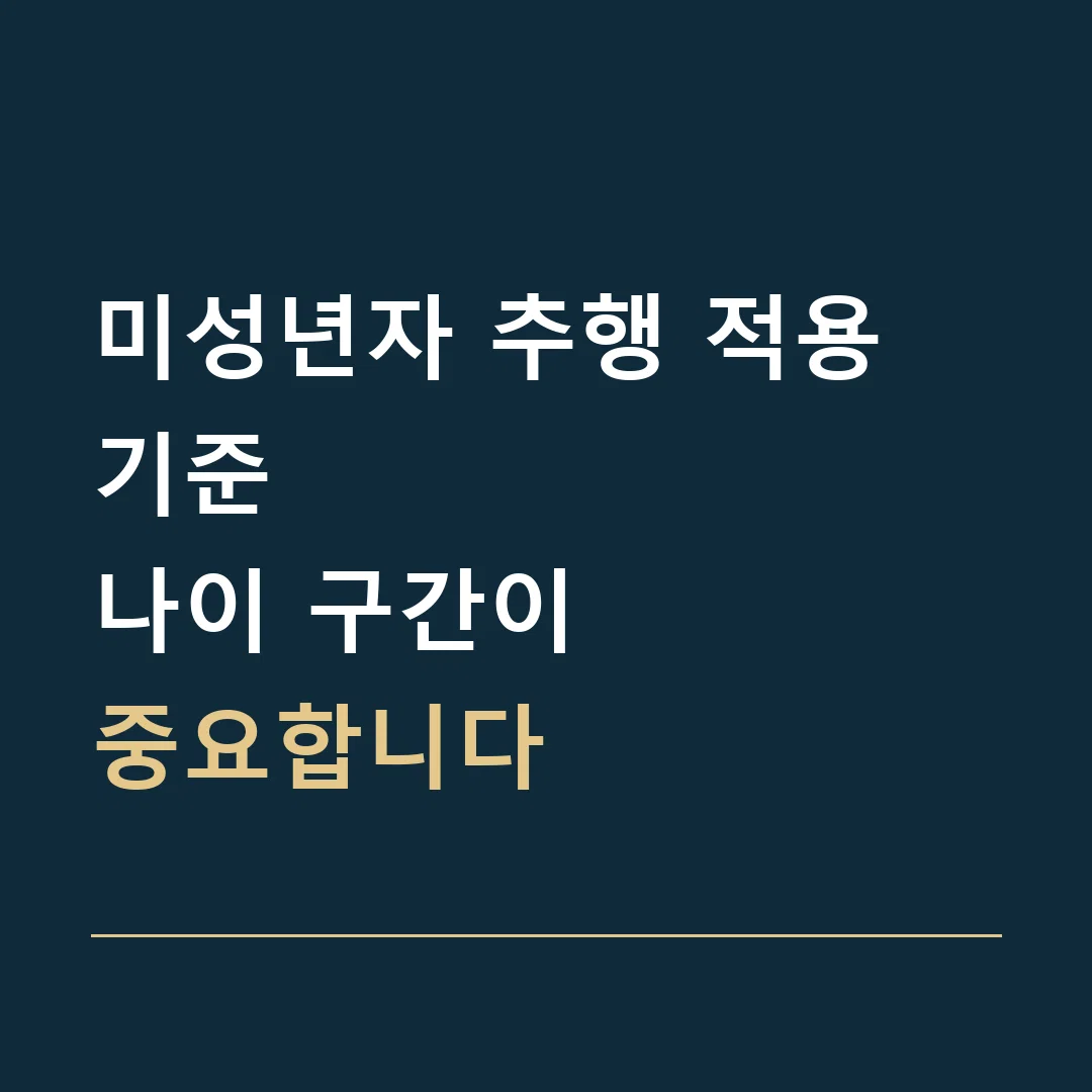 미성년자 추행 적용 기준 · 나이 구간이
중요합니다