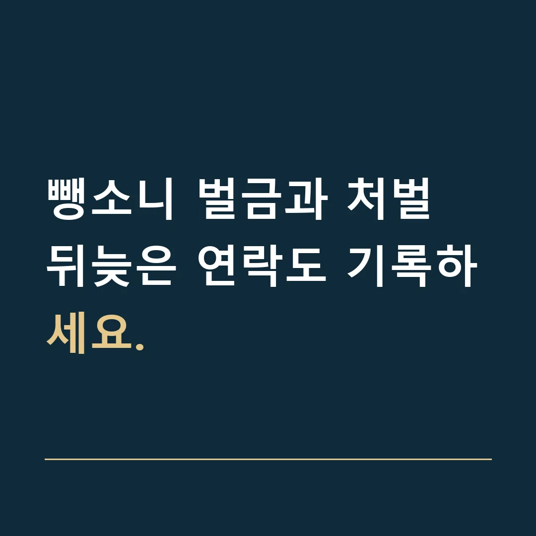 뺑소니 벌금과 처벌 · 뒤늦은 연락도 기록하세요.
