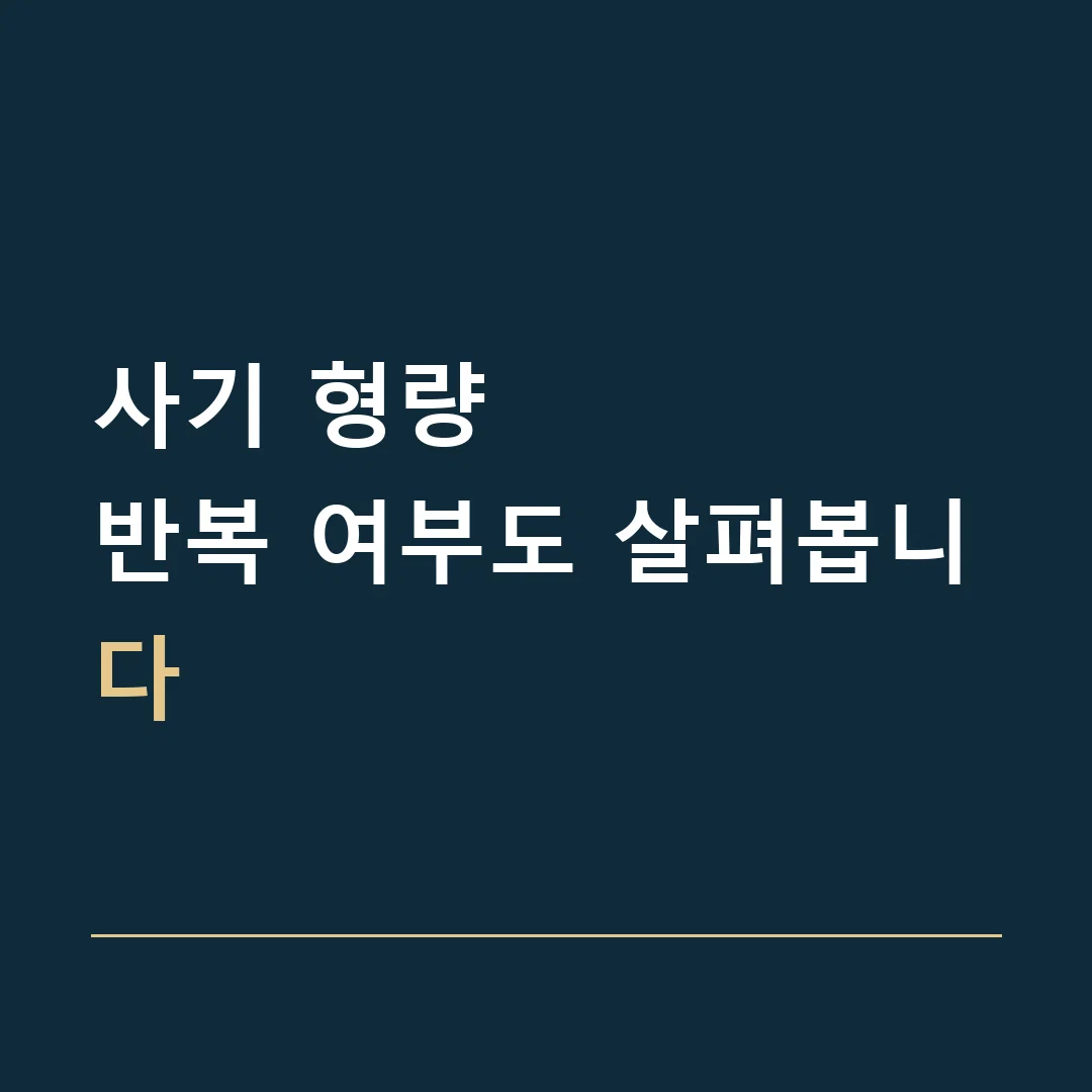 사기 형량 · 반복 여부도 살펴봅니다