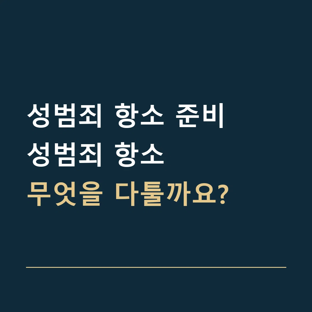 성범죄 항소 준비 · 성범죄 항소
무엇을 다툴까요?
