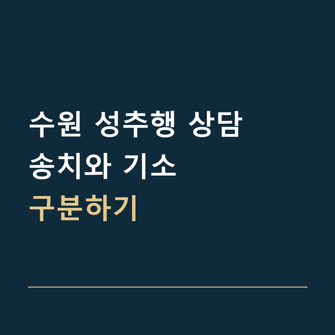 수원 성추행 상담 · 송치와 기소
구분하기