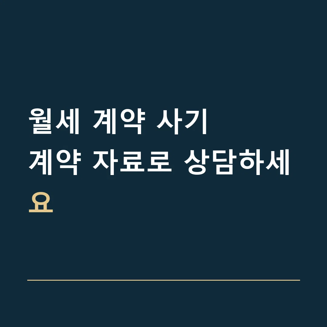 월세 계약 사기 · 계약 자료로 상담하세요