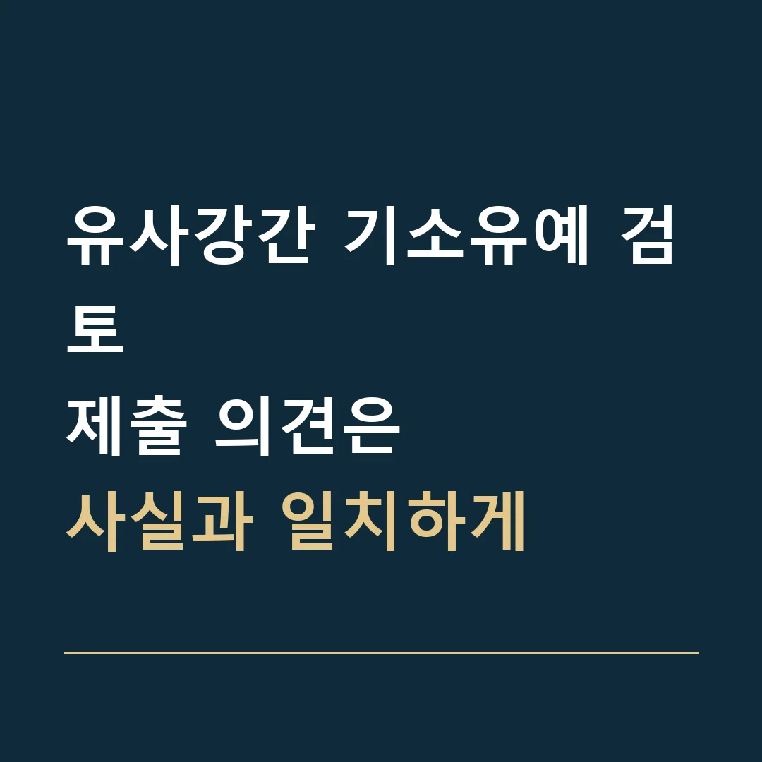 유사강간 기소유예 검토 · 제출 의견은
사실과 일치하게