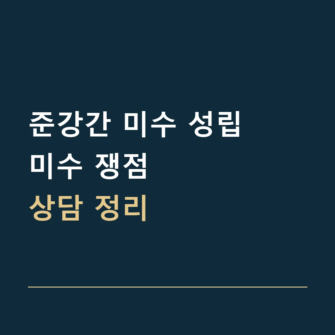 준강간 미수 성립 · 미수 쟁점
상담 정리