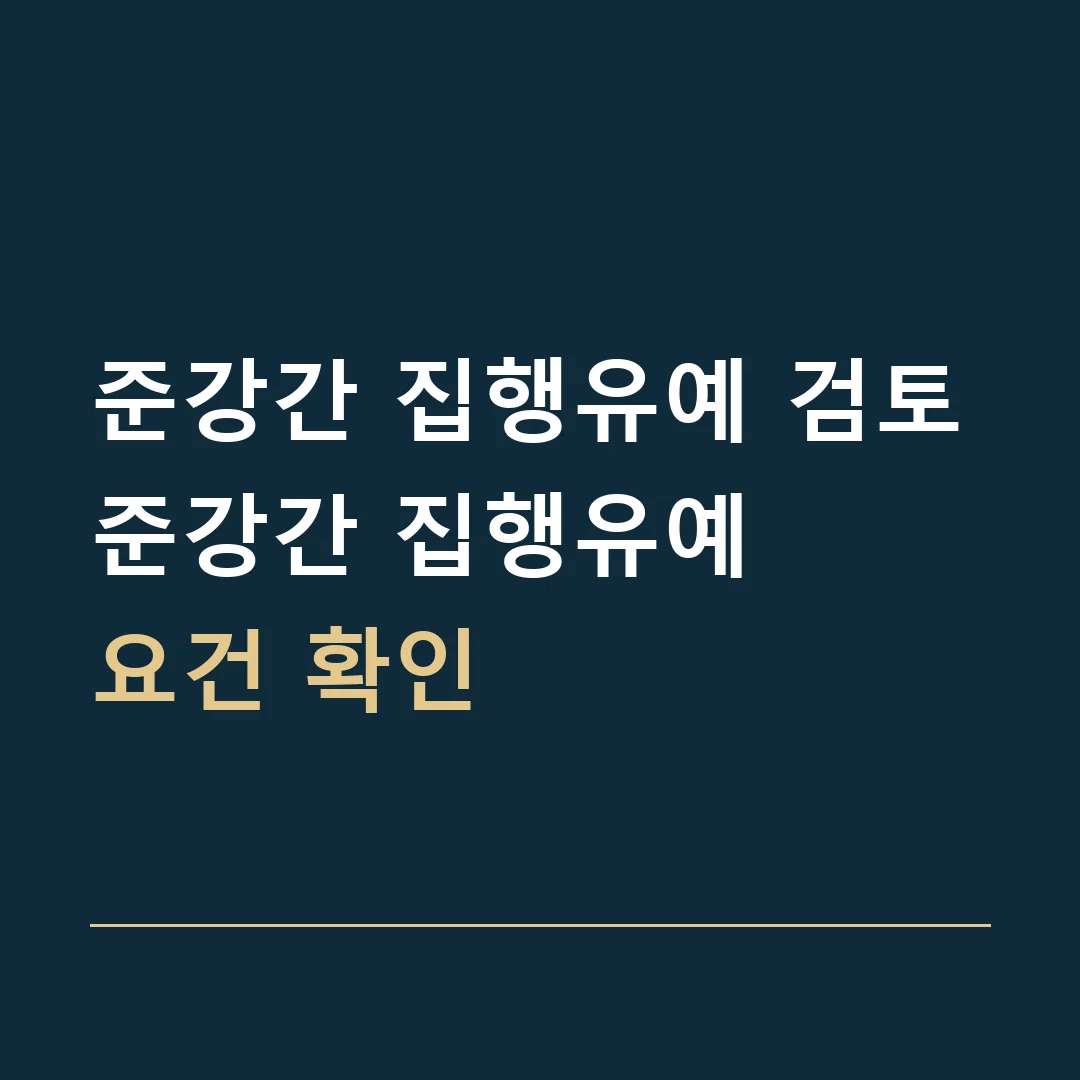 준강간 집행유예 검토 · 준강간 집행유예
요건 확인