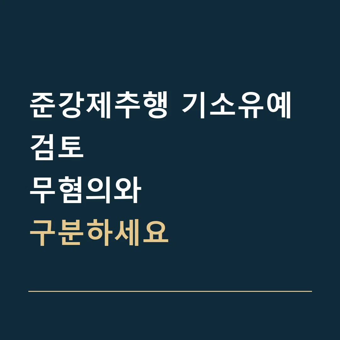 준강제추행 기소유예 검토 · 무혐의와
구분하세요