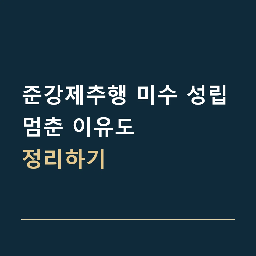 준강제추행 미수 성립 · 멈춘 이유도
정리하기