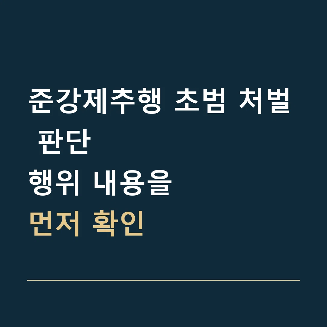 준강제추행 초범 처벌 판단 · 행위 내용을
먼저 확인