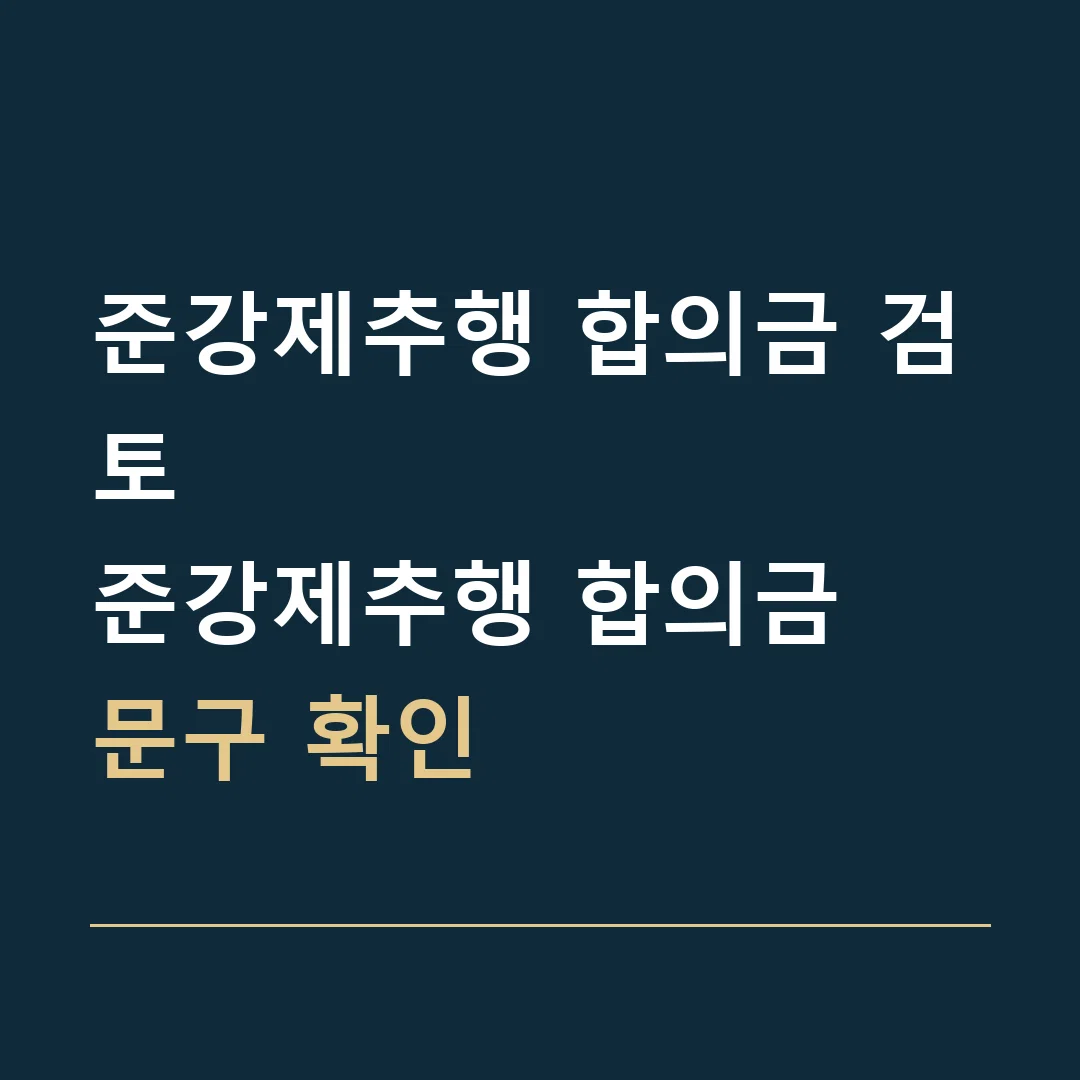 준강제추행 합의금 검토 · 준강제추행 합의금
문구 확인