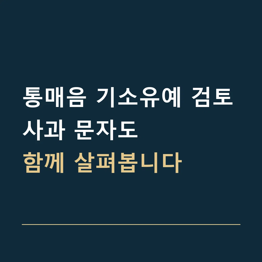 통매음 기소유예 검토 · 사과 문자도
함께 살펴봅니다