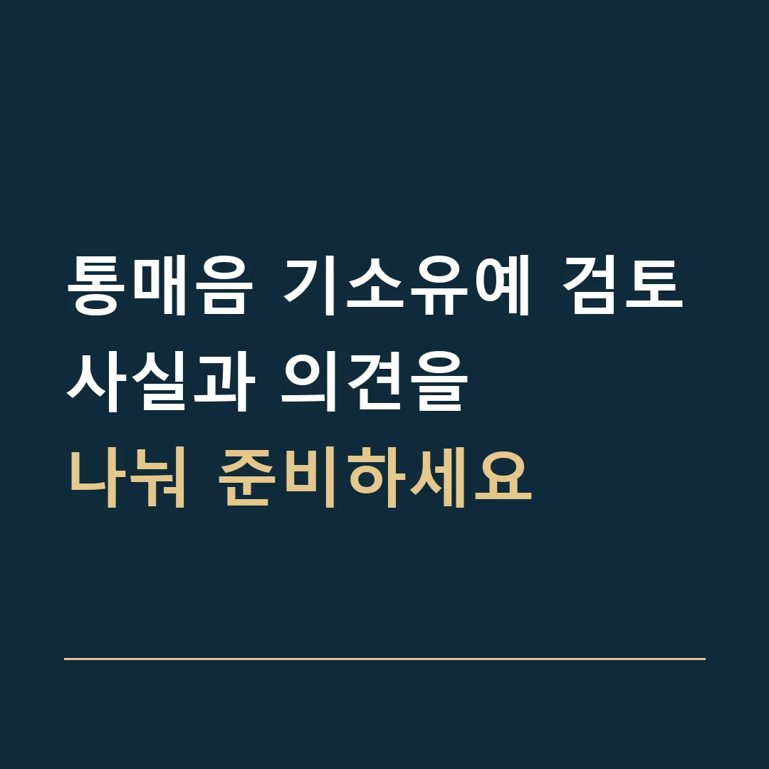 통매음 기소유예 검토 · 사실과 의견을
나눠 준비하세요