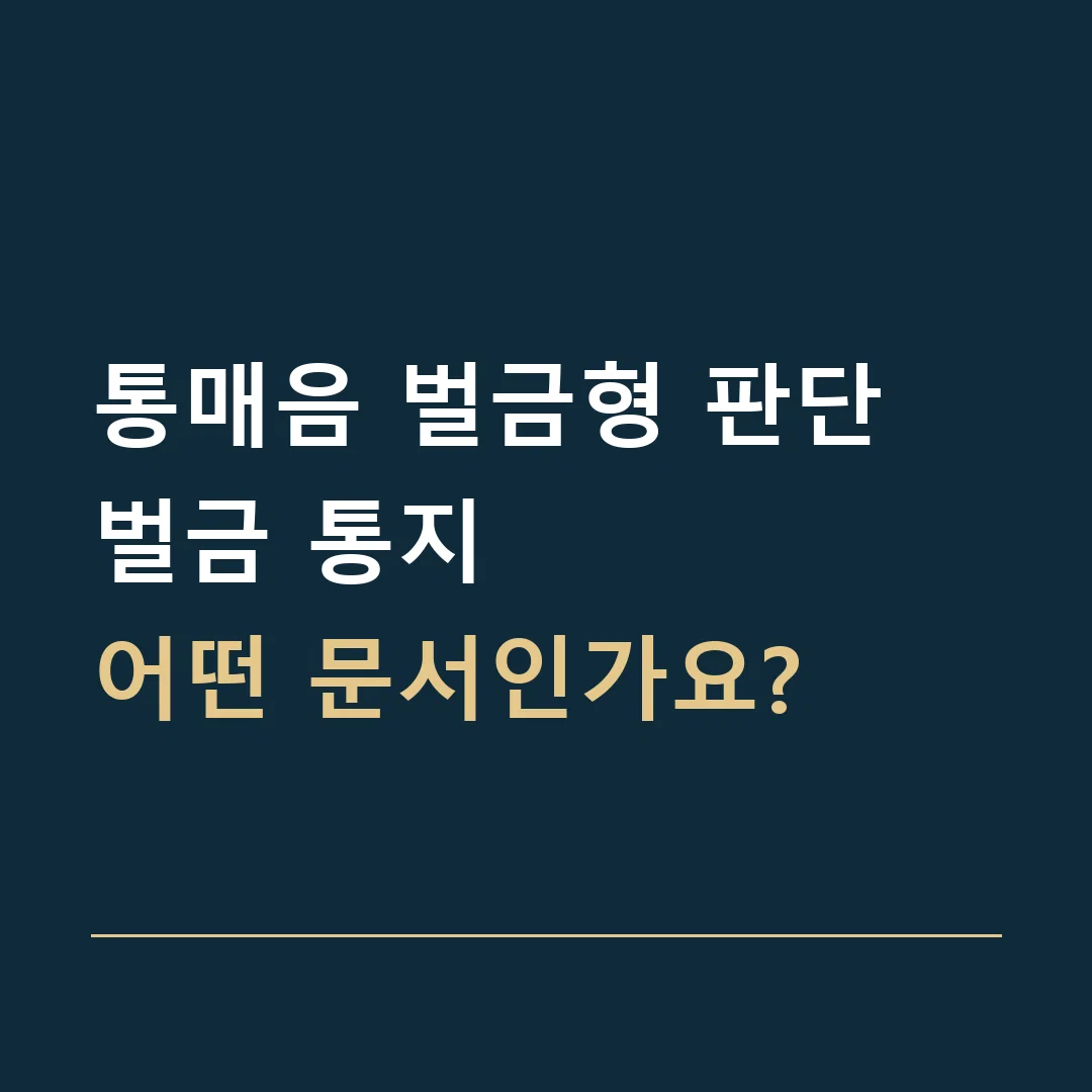 통매음 벌금형 판단 · 벌금 통지
어떤 문서인가요?