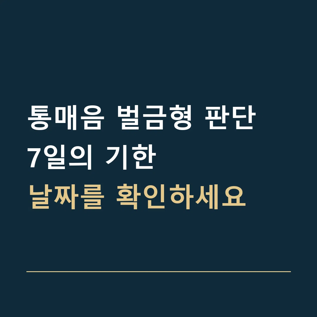 통매음 벌금형 판단 · 7일의 기한
날짜를 확인하세요