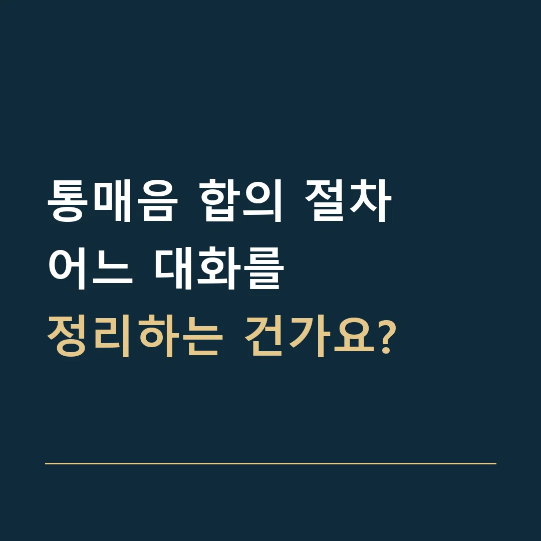 통매음 합의 절차 · 어느 대화를
정리하는 건가요?