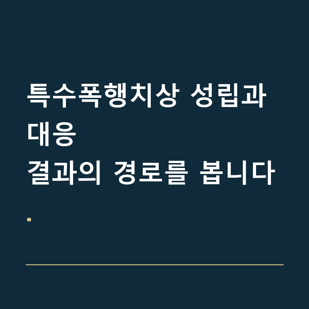 특수폭행치상 성립과 대응 · 결과의 경로를 봅니다.