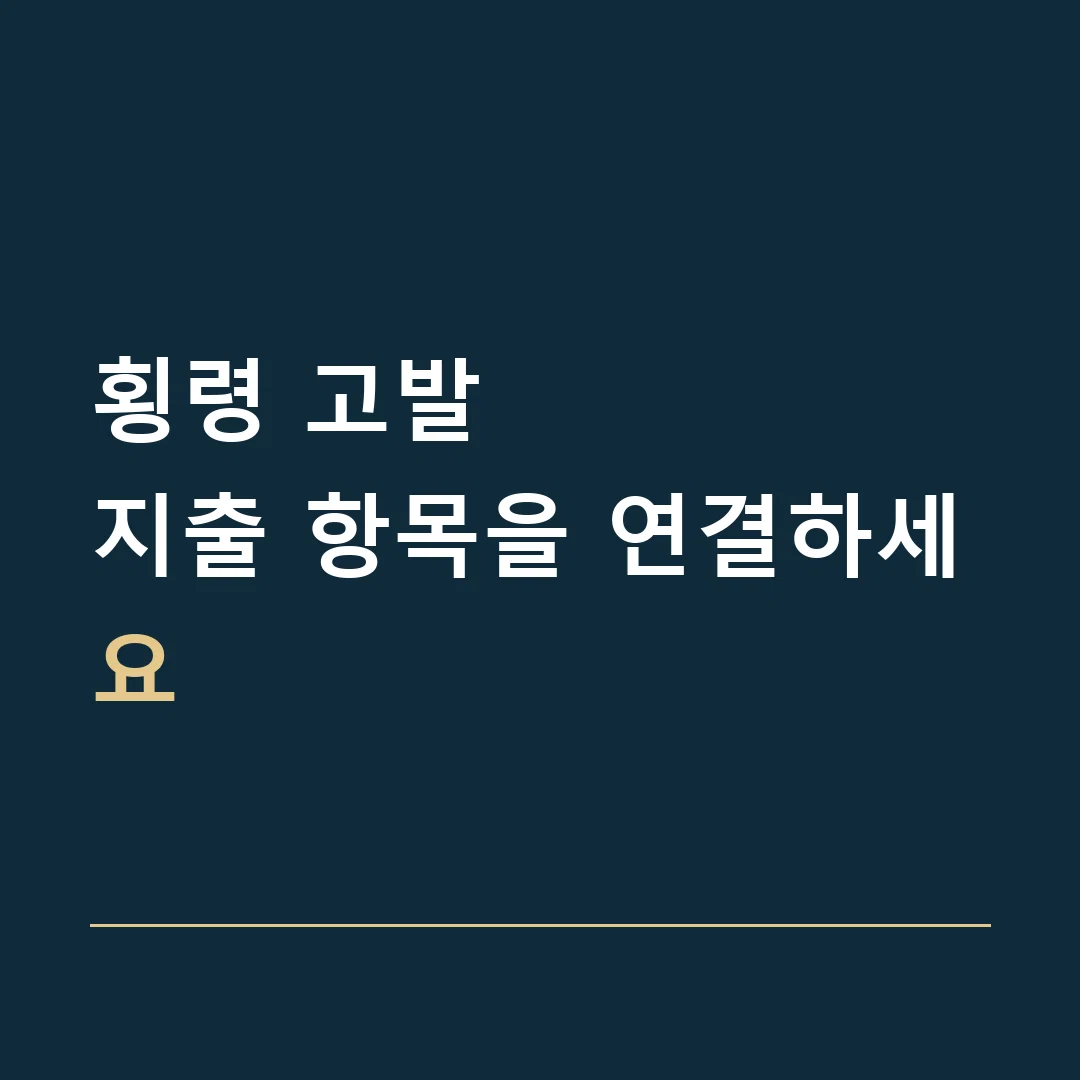 횡령 고발 · 지출 항목을 연결하세요