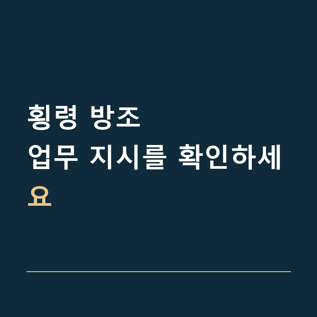 횡령 방조 · 업무 지시를 확인하세요