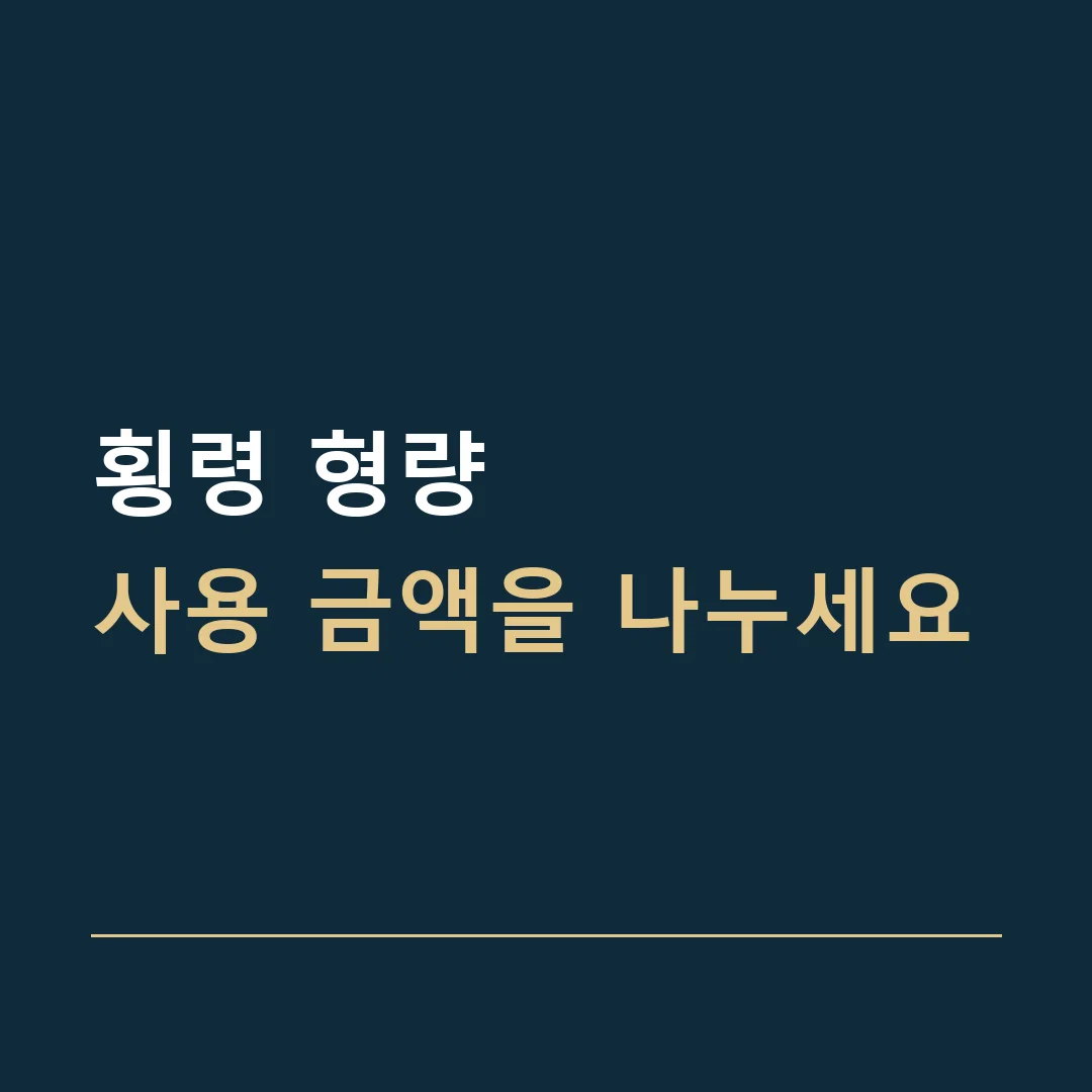 횡령 형량 · 사용 금액을 나누세요